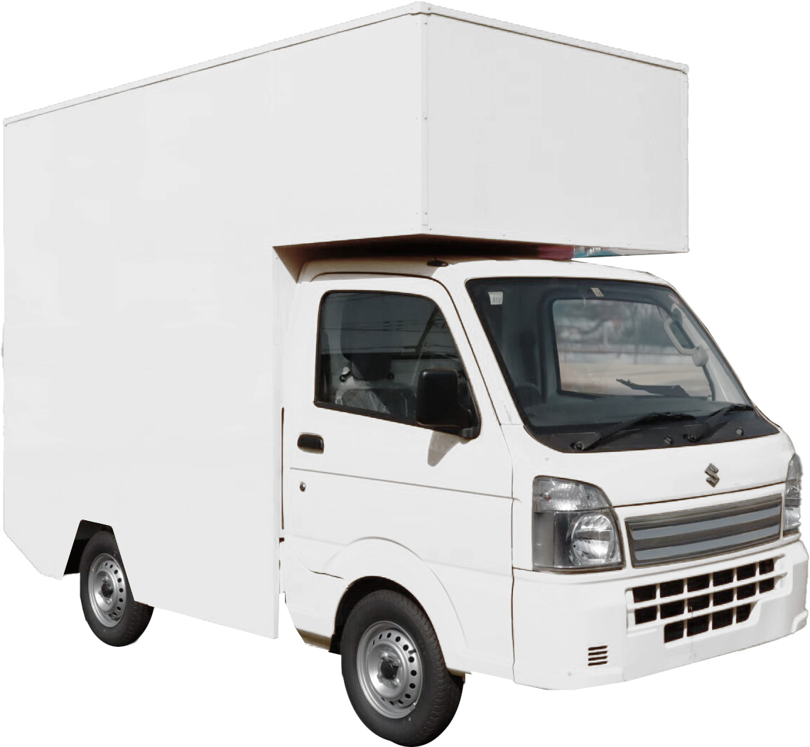 【軽トラベース】　軽でも売れるを叶えた　キッチンカー製作事例